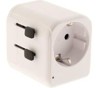 Watt and Co - Adaptateur universel de voyage 150 pays 2xUSB + fusibles de protection G