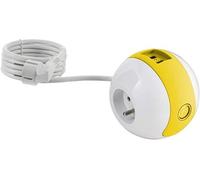 Watt and Co - Multiprise Multimédia WATTBALL 2P 16A + 1P 6A + USB 2,1A - Jaune -