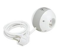 Watt and Co - Multiprise Watt Ball 2×16A + 1×6A + USBA+C - blanc