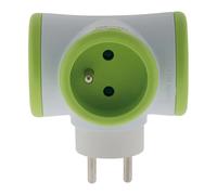 Watt&co Triplite rotative 3 prises - Vert