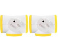 Watt & Co - Triplite rotative Jaune 3x16A - Watt&Co (Lot de 2)