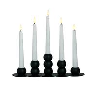 Watt & Veke Bougeoir combinable Lykke incluant 5 lampes LED Black