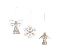 Watt & Veke Décoration de Noël à suspendre Angel mix. lot de 3 Blanc