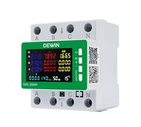 Wattive WiFi Compteur Electrique Triphasé, 9 en 1 Compteur d'énergie AC 85-290V 80A Tuya Smart Meter Wattmetre 3 Phasé Compteur d'électrique LED KWh Voltmètre Ampèremètre avec Protection Multiple