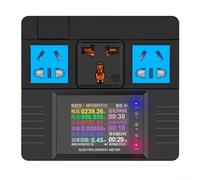 Wattmètre Intelligent ABS Surcharge pour alarme Auto Wattmètre(WIFI tooth) | pour Écran TFT 2.4 pouces, connexion WiFi, compatibilité pour ios/ pour android/PC, mesure voltage/courant/puissance