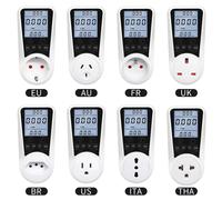 Wattmètre numérique 220V AC EU, compteur de puissance LCD, compteur de consommation électrique, prise de puissance Kwh, Test d'énergie FR US BR, analyseur de puissance FR Plug