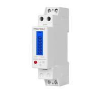 Wattmètre numérique monophasé 18mm, 1P, 2 fils, consommation d'énergie, compteur d'énergie analogique, kWh AC 230V 50Hz, LCD, montage sur Rail Din électrique