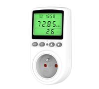 Wattmètre Prise Compteur d'Énergie Consommation Electrique Rétroéclairé | Compteur Électrique avec 11Modes de Surveillance Écran LCD Rétroéclairé Protection Contre les Surcharges Coûts Énergétiques