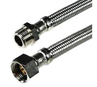 Watts - Flexible sanitaire Ø intérieur 8 mm - Flexible sanitaire Inox Ø intérieur 8mm Femelle 3/8" (12/17) - Mâle 3/8" (12/17) - longueur 80 cm