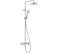 Wave Duravit Mitigeur monocommandé pour douche apparente, avec douche de tête, flexibles de douche et pomme de douche, chrome brillant, WA4280007010