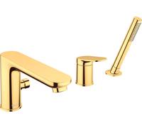 Wave Duravit, robinetterie de baignoire 3 trous, saillie 200 mm, WA5260000034, Couleur: Or poli