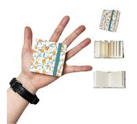 Waveaura Mini Carnet de Croquis pour Voyage 6x6 cm - Livre de Peinture à l'eau de Poche avec Couverture en Tissu 300 g/m² 140lb, 20 Feuilles (Carnet de Croquis 300 g/m² - Floral Bleu 1 pc)