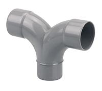 Raccord PVC - WAVIN - 3025594 - Coude double parallèle 87° - Diamètre 40 mm - Gris