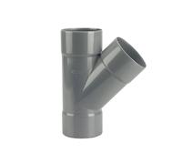 WAVIN Raccord PVC double femelle 45° D100 gris