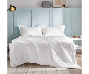 WAVVE Couette 140x200 4 Saisons, Légère Couette 1 Personne en Microfibre pour Lit 90x190 pour Printemps Automne, Chaud, Duvet 1 Personne, 200 x 140 cm(Blanc)