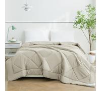 WAVVE Couette 155x220 Été 150GSM en Microfibre, Édredon Lit 1 Personne 155x220 cm, Edredon Toutes Les Saisons pour Lit 90x190, Chaud Légère Garnissage 150g/m², 200 x 155 Beige