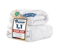 WAVVE Couette 220x240 Ensemble de 2 pièces été 150g/m² + 4 Saisons 300g/m² = Hiver 450g/m² Édredon 2 Personnes Microfibre Blanc