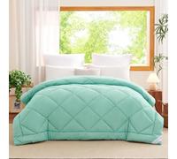WAVVE Couette 220x240 Tempérée 300GSM en Microfibre, Édredon Lit 2 Personnes 220x240 cm pour Lit 140x190/160x200, Grand Chaud Épais Garnissage 300g/m², 240x220 Bleu Spa