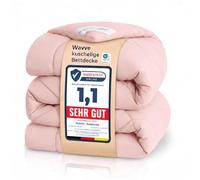 WAVVE Couette 220x240 Tempérée 300GSM en Microfibre, Édredon Lit 2 Personnes 220x240 cm pour Lit 140x190/160x200, Grand Chaud Épais Garnissage 300g/m², 240x220 Rose