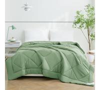 WAVVE Couette 260x240 4 Saisons, Couette Tempérée en Microfibre, Légère et Respirante, Duvet 2 Personnes pour Printemps Automne, Douce et Confortable(Vert Sauge)