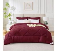 WAVVE Couette Hiver 450GSM en Microfibre, Édredon Lit 1 Personne 155x220 cm, Edredon Toutes Les Saisons pour Lit 90x190, Chaud Épais Garnissage 450g/m², 155 x 220 Rouge