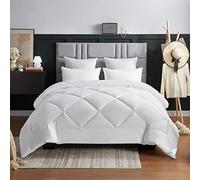 WAVVE Couette Hiver 450GSM en Microfibre, Édredon Lit 2 Personnes 220x240 cm, Edredon Toutes Les Saisons pour Lit 140x190/160x200, Grand Chaud Épais Garnissage 450g/m², 240x220 Blanc