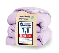 WAVVE Couette Tempérée 300GSM en Microfibre, Édredon Lit 2 Personnes 200x200 cm pour Lit 90x190/140x190, Chaud Épais Garnissage 300g/m², 200 x 200 Mauve