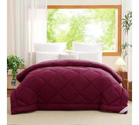 WAVVE Couette Tempérée 300GSM en Microfibre, Édredon Lit 2 Personnes 220x240 cm pour Lit 140x190/160x200, Grand Chaud Épais Garnissage 300g/m², 240x220 Rouge