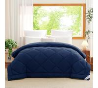 WAVVE Couette Tempérée 300GSM en Microfibre, Édredon Lit 2 Personnes 220x240 cm pour Lit 140x190/160x200, Grand Chaud Épais Garnissage 300g/m², 240x220 Bleu