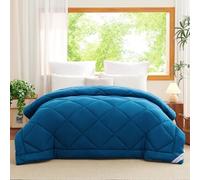 WAVVE Couette Tempérée 300GSM en Microfibre, Édredon Lit 2 Personnes 220x240 cm pour Lit 140x190/160x200, Grand Chaud Épais Garnissage 300g/m², 240x220 Bleu Canard