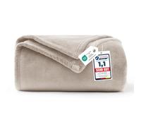 WAVVE Plaid Couverture Oxford Tan 130x150 cm - Microfibure Polaire Jeté de Canapé Doux, Couverture Lit Décorative pour Voyages - Chaud & Doux