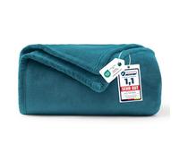 WAVVE Plaid Couverture Polaire Flanelle en Microfibre, Jeté de Canapé 150x200 Bleu Canard, lit Jete de Canape 2 Personnes, Fourrure Grand Chaud et Doux en Peluche, Turquoise 200x150