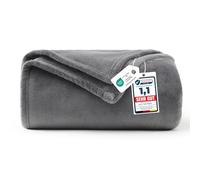 WAVVE Plaid Couverture Polaire Flanelle en Microfibre, Jeté de Canapé 150x200 Gris Anthracite, Couverture lit Jete de Canape 2 Personnes, Plaid Fourrure Grand Chaud et Doux en Peluche, 200x150
