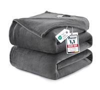 WAVVE Plaid Couverture Polaire Flanelle en Microfibre, Jeté de Canapé 230x270 Gris Anthracite, Couverture lit Jete de Canape 2 Personnes, Plaid Fourrure Grand Chaud et Doux en Peluche, 270x230