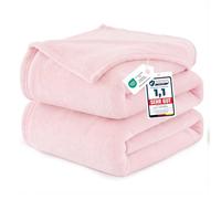 WAVVE Plaid Couverture Polaire Flanelle en Microfibre, Jeté de Canapé 230x270 Rose, Couverture lit Jete de Canape 2 Personnes, Plaid Fourrure Grand Chaud et Doux en Peluche, 270x230