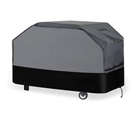 Waykea Housse de Barbecue Robuste, Tissu, Oxford 600D, résistante à l'eau, aux UV et à la décoloration, pour Barbecue Weber Char-Broil Dyna Glo Nexgrill (165 x 66 x 114 cm, Gris/Noir)