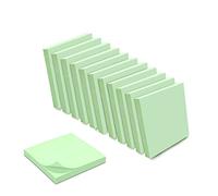 1200 Notes Autocollantes Repositionnables 12 Blocs De 100 Feuillets 75 X 75 Mm Vert Pastel
