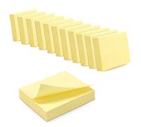 WAYTEX 1200 Notes autocollantes repositionnables jaune pastel 12 blocs de 100 feuilles 5 x 4 cm sens horizontal