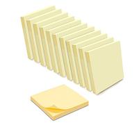 WAYTEX 1200 Notes autocollantes repositionnables jaune pastel 12 blocs de 100 feuilles 75x75 mm