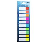 Waytex 200 Marque-pages papier repositionnables 10 mini blocs de 20 feuillets adhésifs couleurs néon 4,5x1,2 cm 10 Blanc/Couleur néon G