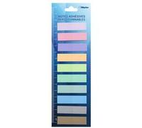 Waytex Marque-pages adhésifs plastifiés 200 - 10×20 mini-blocs couleurs pastels transparentes 45×12mm