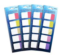 Waytex 400 Marque-pages papier autocollants grand format repositionnable 4 x 5 blocs de 20 feuillets 4,2 x 2,5 cm 5 Blanc/Couleur néon G