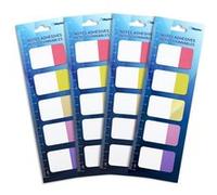 Waytex 400 Marque-pages papier autocollants grand format repositionnable 4 x 5 blocs de 20 feuillets 4,2 x 2,5 cm 5 Blanc/Couleur néon G