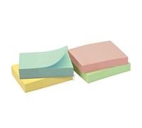 WAYTEX 400 Notes autocollantes repositionnables couleurs pastel 4 blocs de 100 feuilles 3,75 x 5 cm sens vertical