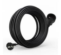 Waytex 51022 Prolongateur électrique Longueur 10,00m, Câble 3x1.5mm2, Prises 16A Europe 2P+T avec Sécurité Enfant, certifié CE NF, Noire