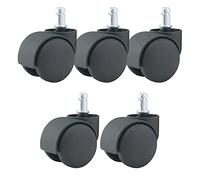 Waytex 78153 roulettes pour Fauteuil de Bureau Universelles Diamètre 50 mm - Couleur Noir - Lot de 5