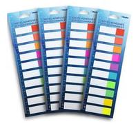 Waytex 800 Marque-pages papier repositionnables 10 mini blocs de 20 feuillets adhésifs couleurs néon et blanc 4,5x1,2 cm 10 Blanc/Couleur néon G