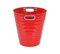 Waytex 931074 Poubelle de bureau rouge - Corbeille à papier en plastique design moderne pour bureau, chambre, salle de bain - Contenance 12,5L - Couleur Rouge