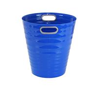 Waytex 931075 Poubelle de bureau bleue - Corbeille à papier en plastique design moderne pour bureau, chambre, salle de bain - Contenance 12,5L - Couleur Bleu