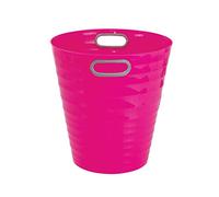 Waytex 931077 Poubelle de bureau rose - Corbeille à papier en plastique design moderne pour bureau, chambre, salle de bain - Contenance 12,5L - Couleur Rose